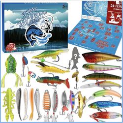 Brand New Fishing Advent Calendar Christmas Countdown – 24+1 Lures Set