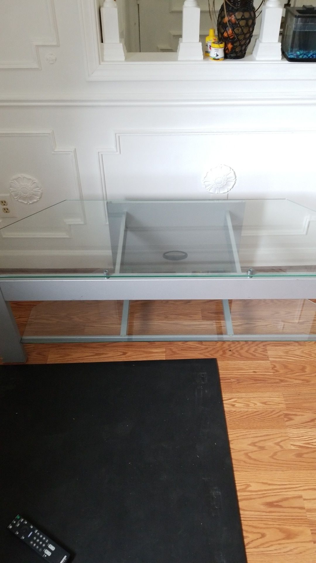 Glass tv stand