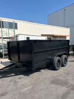 2025 Sky Trailers Dump Trailer / Hydraulic Dump 8X12x3  Diamond Plate