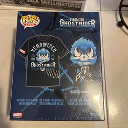 Funko Pop Venomized Ghost Rider Blue Flame With Tshirt