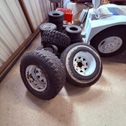 Mixed Lot of Used Tires and Wheels
