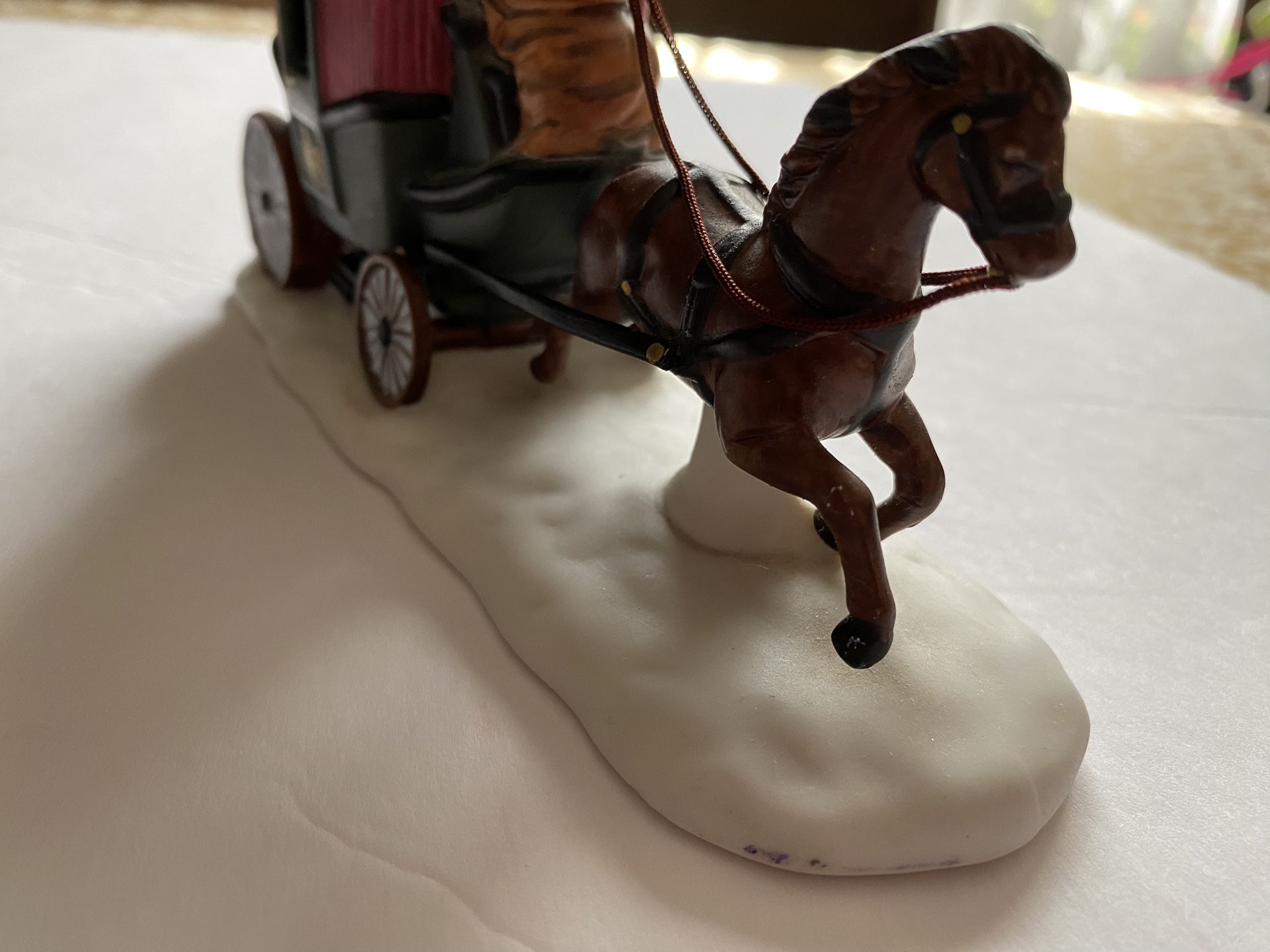 Vintage Department 56 Dickens Heritage Village Collection Dover Horse Carriage 1988