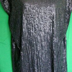 Gibson Sequins Sleeveless Tunic Top sz L