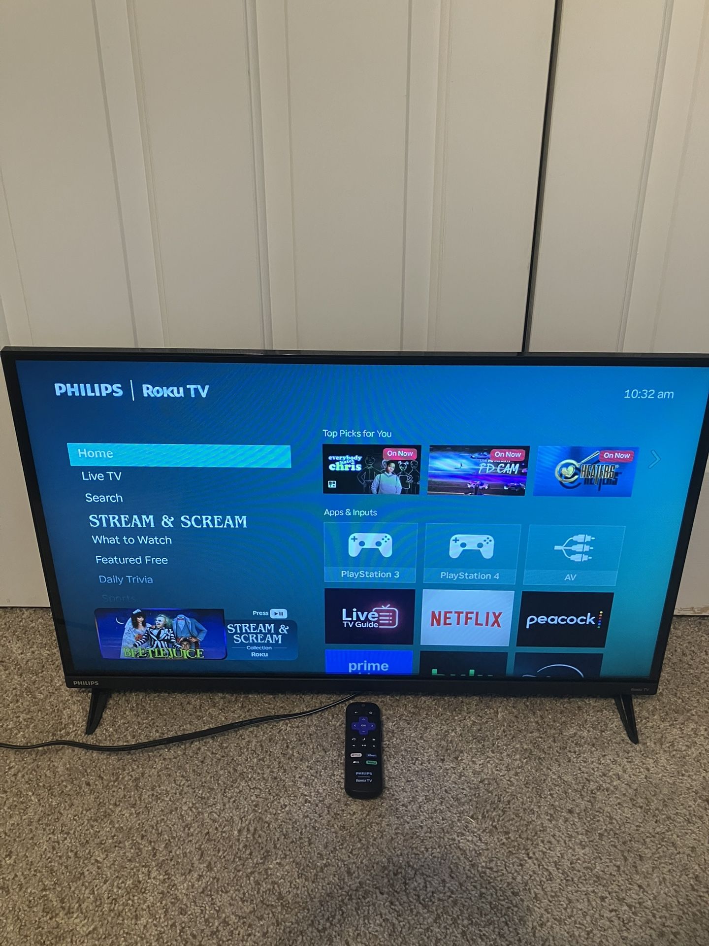 32’ Philips Roku Smart Tv