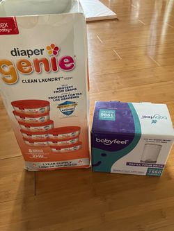 Diaper Genie 7 refills + Babyfill Classic size 4 pack refill