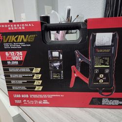 Viking digital battery and system tester with printer