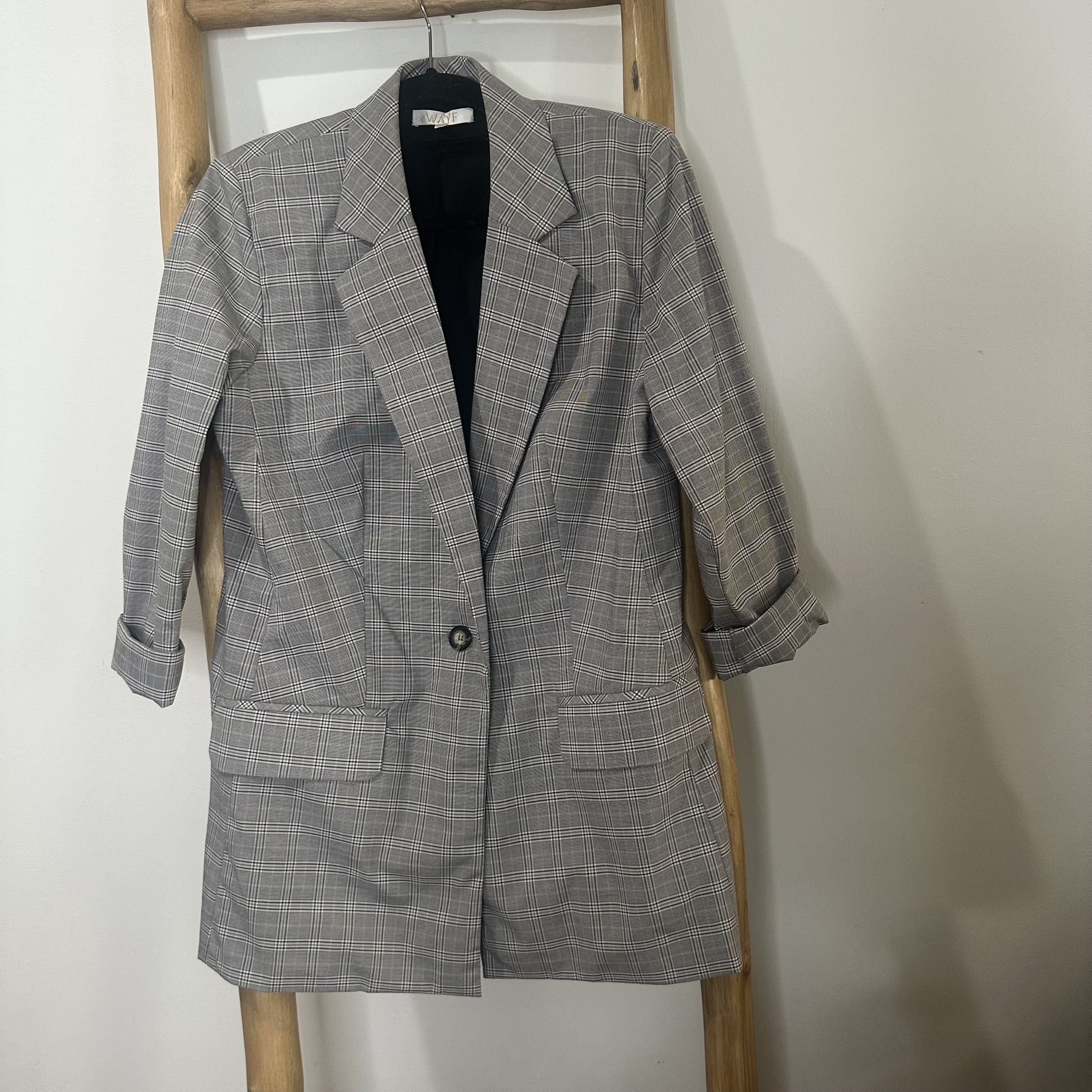 WAYF Plaid Blazer S