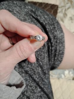 Selling My Engagement Ring And Wedding Band That Match I Paid 150 For The Set They Are Sterling Silver And The Stone Is Mossanite