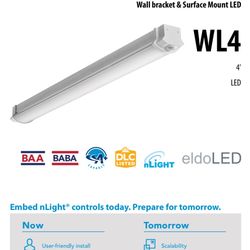 4ft Black Wall Or surface LED 120/277V
