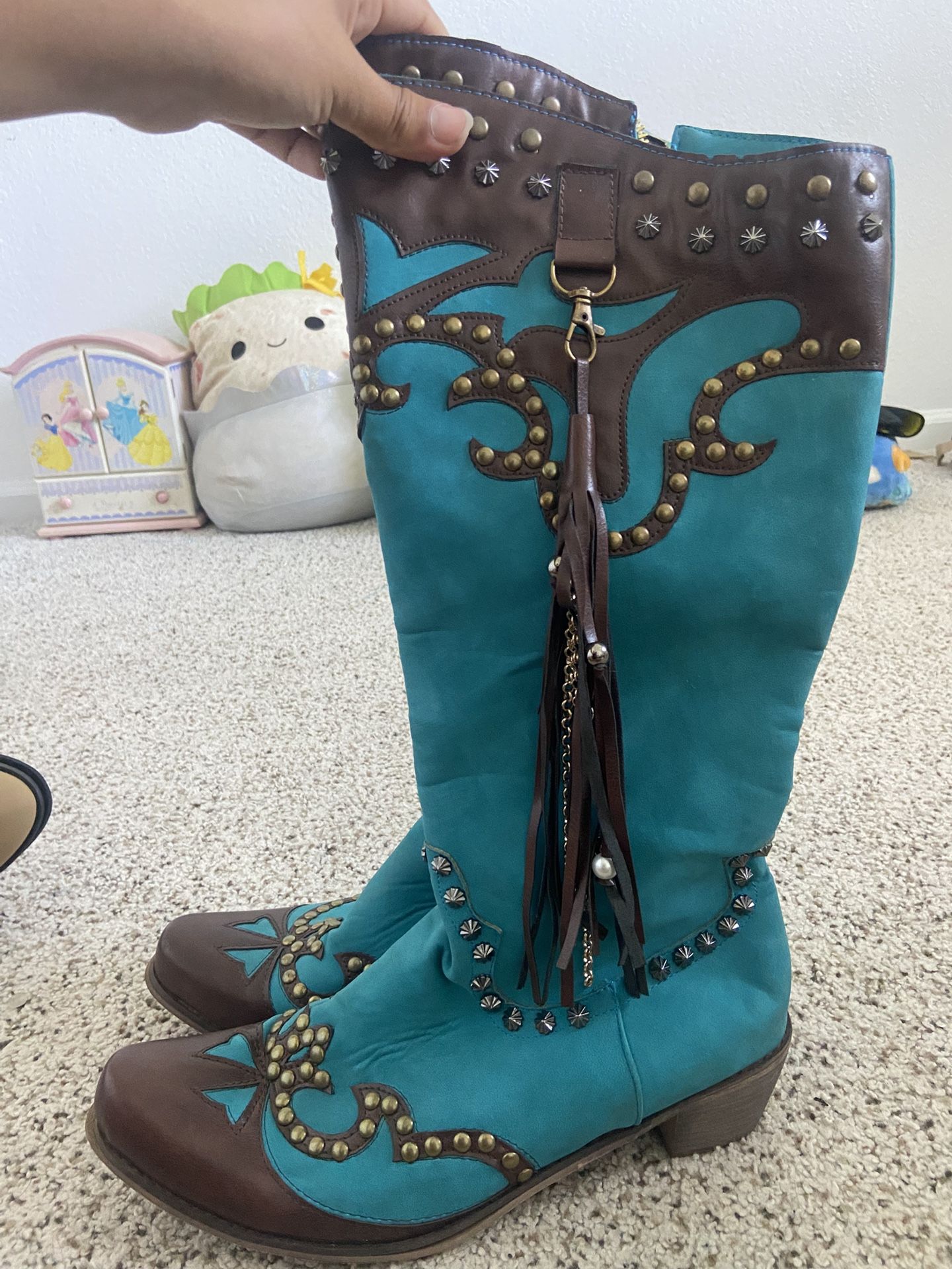 Blue Cowgirl Boots 