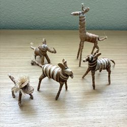 5 Handcrafted Woven Animals
