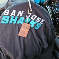 Sj Sharks Mitchell And Ness Hoodie Lg 