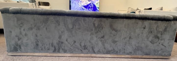 Tufted Velvet Chesterfield Sofa with Nailhead Trim
