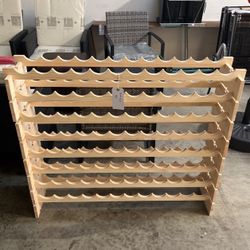 96 bottles wine rack 8-tiers wooden stackable wine cellar 
