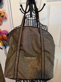 NWOT Victoria’s Secret Glitter Tote Bag in Gold.