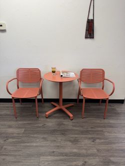 New All Aluminum Outdoor Bistro Set ā Table + 2 Chairs