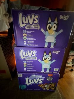3 cases 55$ 1 for 20$Luvs Platinum Protection Diapers Size 2 – 3 Boxes
