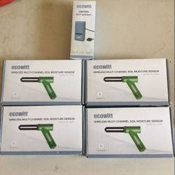 Ecowitt Soil Moisture Sensors For Plants ( Also Knows Humidity, Temp,  & Local Weather ) ( NEVER USED) 