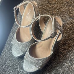 Silver Sparkly High Heels