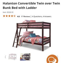 Ashley Furniture Halanton Twin Over Twin Bed 