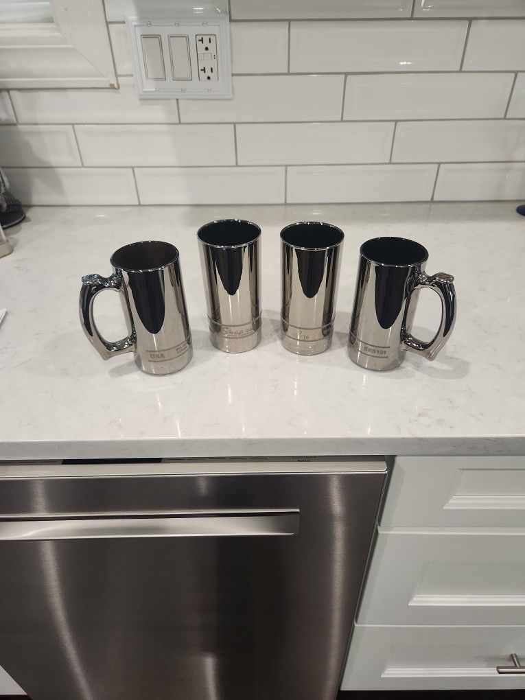 Snap-On Tools Chrome Drinking Glasses And Mugs