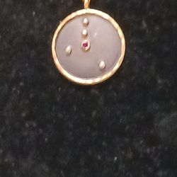 "Satya" Gold Plated Zodiac Cancer Constellation Necklace $39 Firm