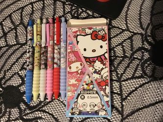 Hello Kitty Sanrio 0.5mm Gel Pens Set of 6