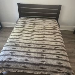  IKEA TRYSIL full-size bed frame Black 