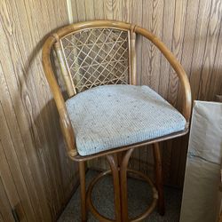 4 rattan swivel barstools or counter height stool