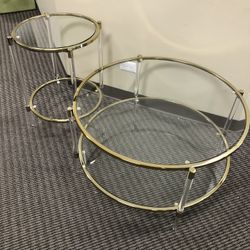Glass Coffee Table With Acrylic “ice “ Legs - BRAND NEW - Photo Sample 
