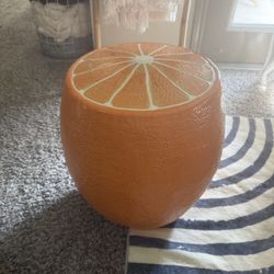 Orange Fruit Stool