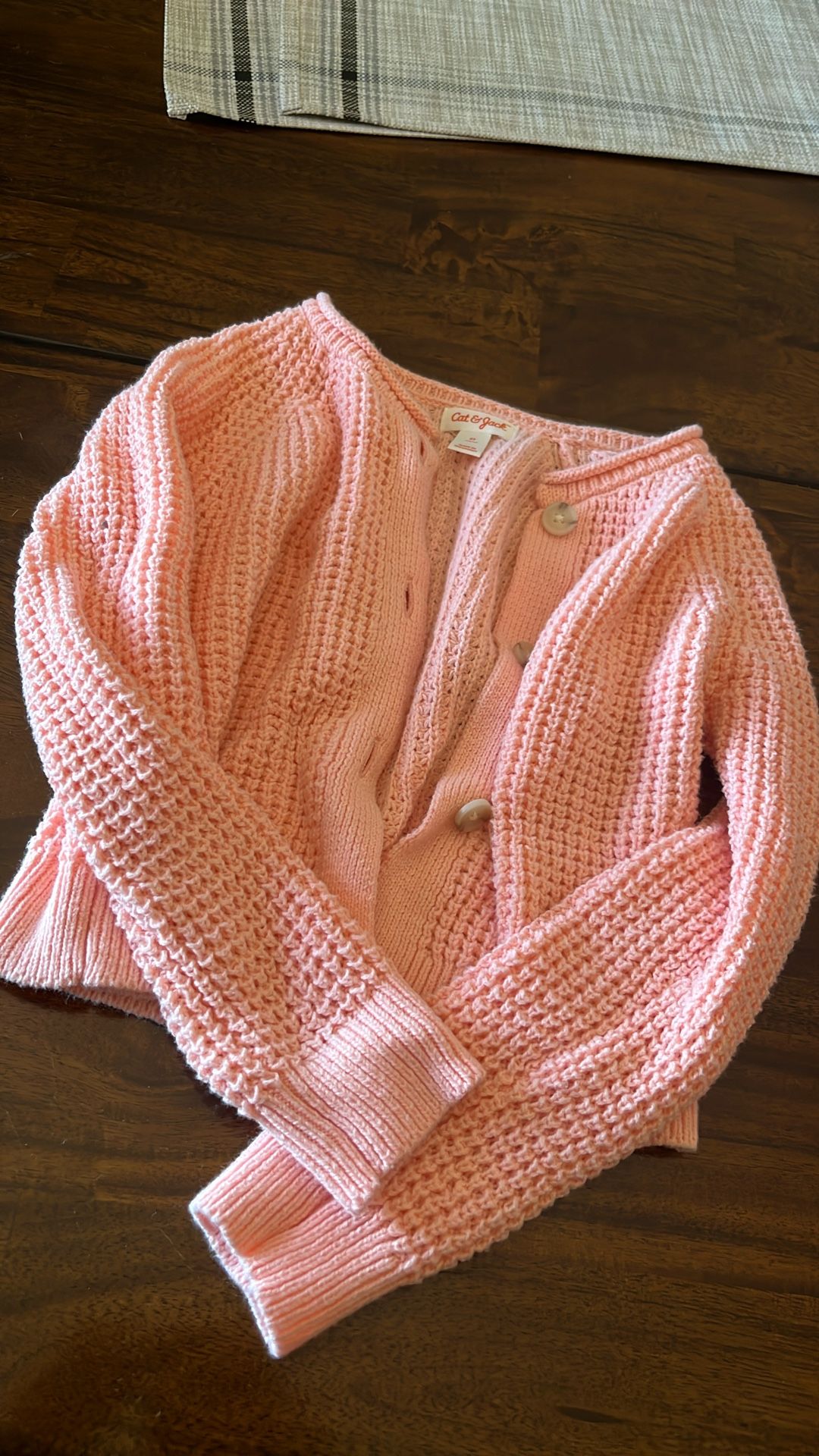 Pink/peach Sweater For Toddler Girls
