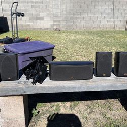 Polk Surround Sound Speakers With 100’ Of New Wire