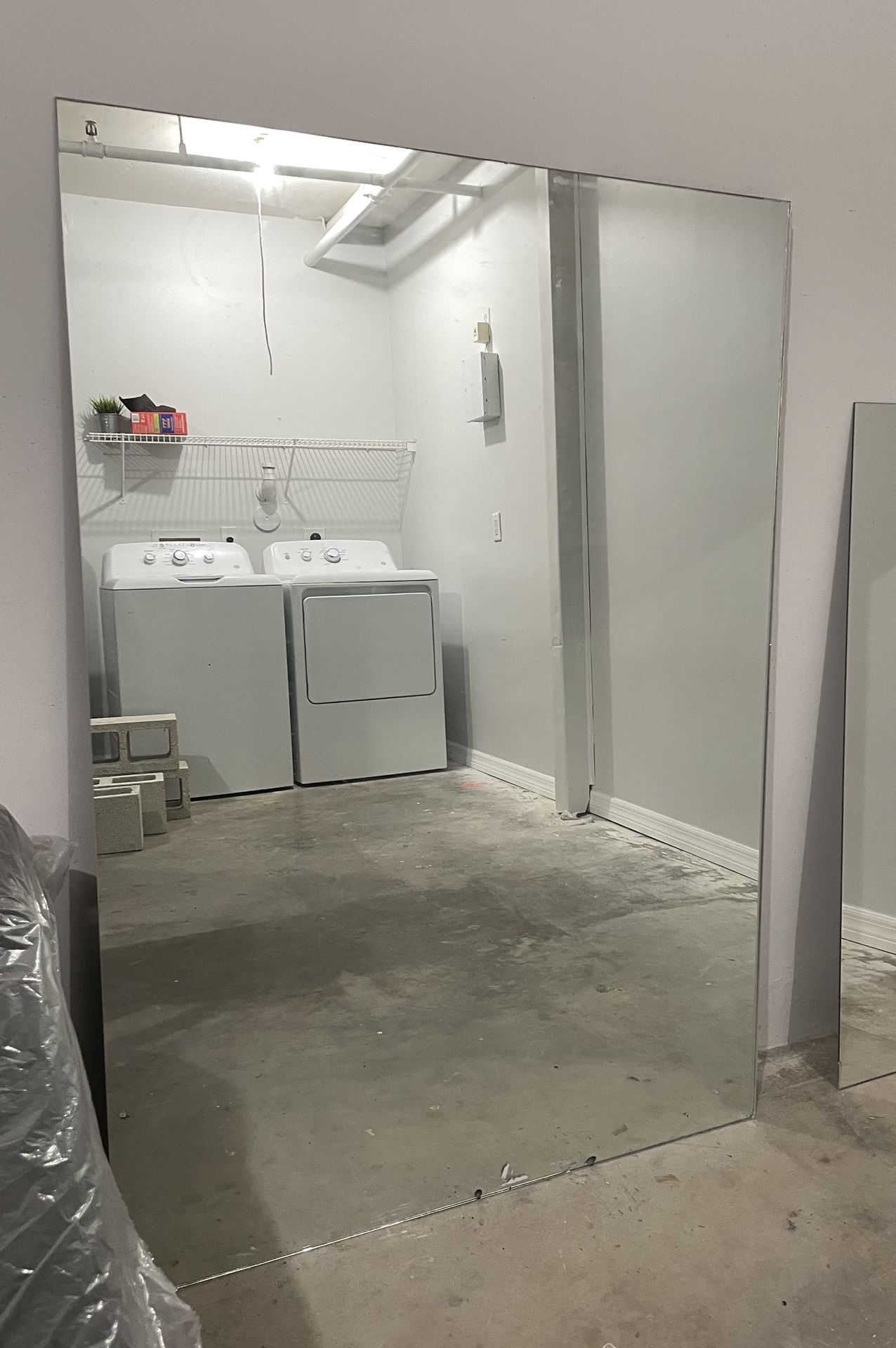 Mirror for garage, gym, bathroom, etc.