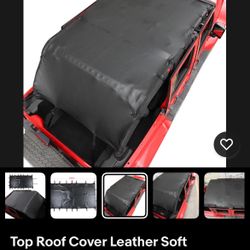 Roof Top Cover Leather Soft Sunshade Anti-UV for Jeep Wrangler JK JKU 4-Door 07+