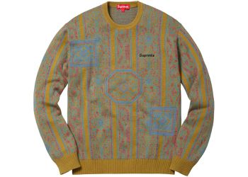 Supreme Tapestry Crewneck Sweater sz Large