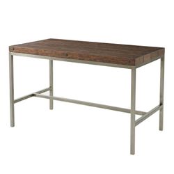 $2000 - Theodore Alexander Byronic Gunmetal Bar & Pub Table with 4 Stools