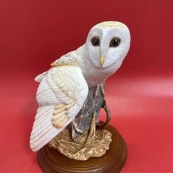 The Barn Owl 1987 Hand Painted Porcelain Figurine


