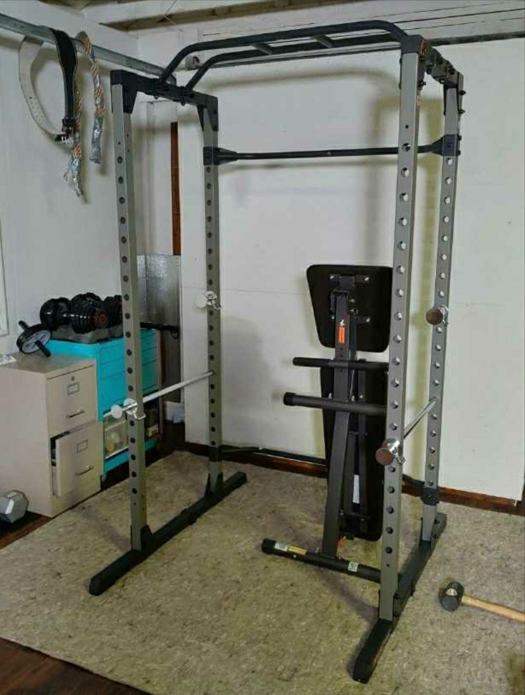 Fitness Reality / ProGear 810XLT Super Max Power Cage Squat Rack Bench Press with bench, weights sold separately