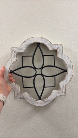 Two Farmhouse Wood and Metal Wall Decor