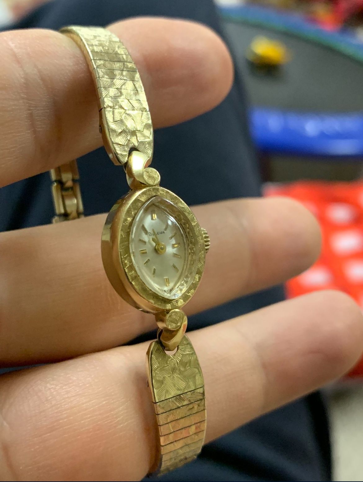 bulova 14 karat gold Swiss watch