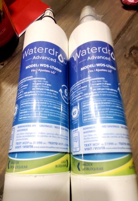Waterdrop Refrigerator Filter...Fits LG REFRIGERATOR..MODEL NUMBER 600