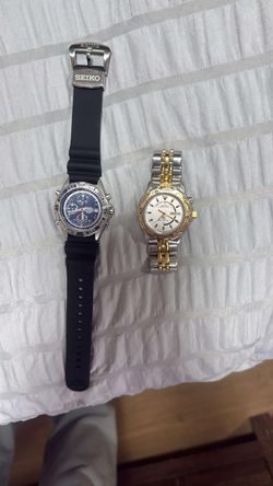 Rare vintage Seiko Chronograph + Seiko Kinetic/Quartz Watches