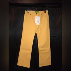Free people SR vs Sandrine Rose The Virgin Label Yellow Size 27 Button up Jeans