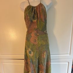 Vintage “Cher” Dress Floor Length Halter Style