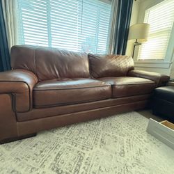 Brown Leather Couch