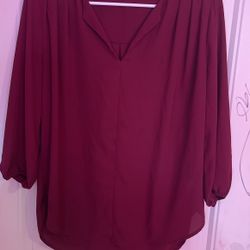 Maroon Loose Shirt 