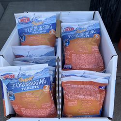 HTH Super 3 Inch 4 In 1 Chlorine Tablets Swimming Pool Sanitizer 6 oz Lot of 24