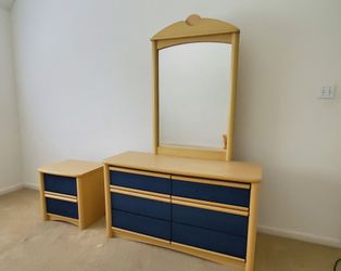2-Piece Bedroom Set – one 6-Drawer Dresser and  one Nightstand.