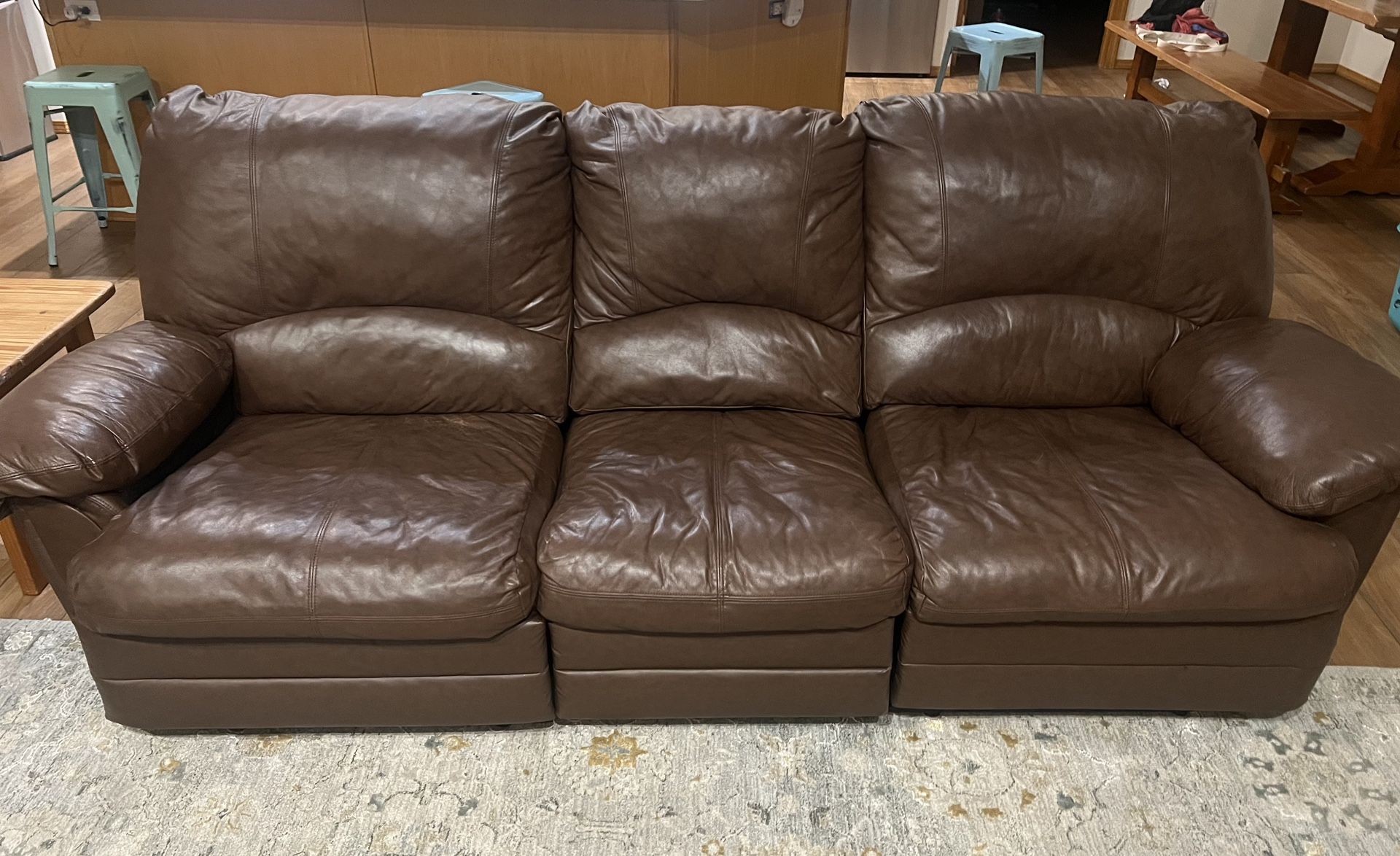 Leather Recliner Couch 
